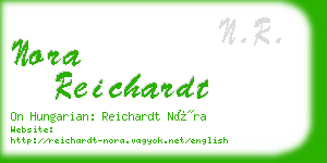 nora reichardt business card